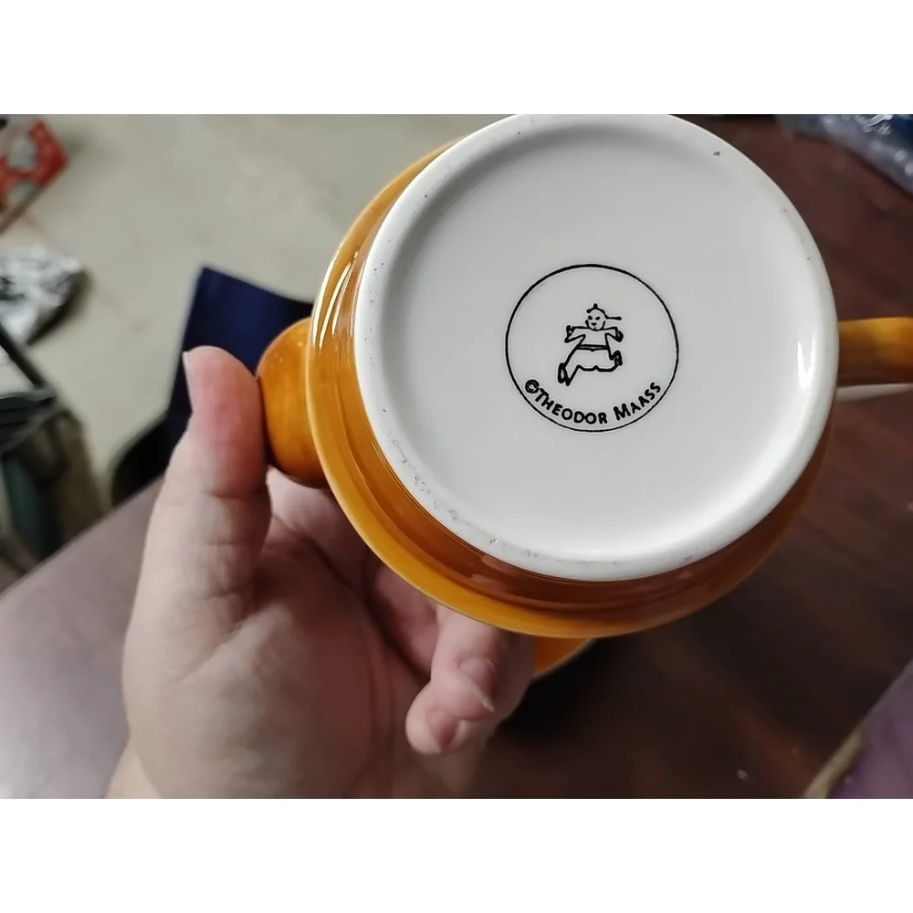 Rare Theodor Maass Safari Teapot Tea Cup Saucer Set Ceramic Germany